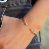 PULSERA ESCLAVA CIRCÓN ENCHAPE ORO