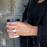 PULSERA ESCLAVA DOBLE BROCHE ENCHAPE PLATA