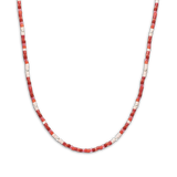 COLLAR COLORES ROJO PLATA