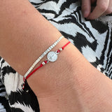 PACK PULSERAS PLATA SAN BENITO ROJO LU