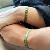 PACK PAREJAS PULSERA TELAR VERDES PIEDRAS