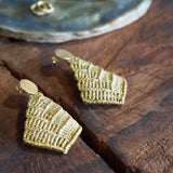 AROS MACRAMÉ DORADO ENCHAPE ORO