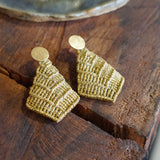 AROS MACRAMÉ DORADO ENCHAPE ORO