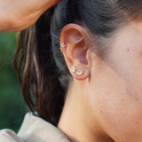 AROS MINI ABANICOS ENCHAPE ORO