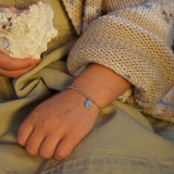 PULSERA NUDOS VIRGEN GRIS NIÑA