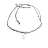 PULSERA CRUZ CONTORNO GRIS