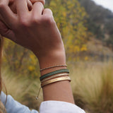 PULSERA TELAR VERDES TIERRA