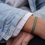 PULSERA TELAR VERDES TIERRA