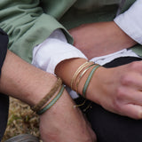 PULSERA TELAR VERDES TIERRA