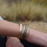 PULSERA TELAR VERDES TIERRA