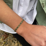 PULSERA TELAR DELGADA PIEDRA OJO DE TIGRE