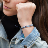 PACK PULSERAS TRINIDAD TELAR AZUL PLATA TEEN