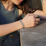 PACK PULSERAS TELAR PLATA AZUL TEEN