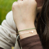 PACK PULSERAS TELAR  CRUZ NACAR GOLD FILLED TEEN