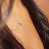 COLLAR COLIBRÍ PLATA