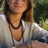 COLLAR PIEDRA VOLCÁNICA NEGRO