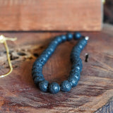 COLLAR PIEDRA VOLCÁNICA NEGRO