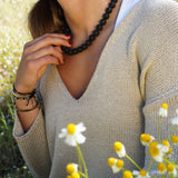 COLLAR PIEDRA VOLCÁNICA NEGRO