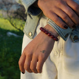 PULSERA PIEDRA ÁGATA BURDEO