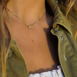 COLLAR PUNTO DE LUZ ENCHAPE ORO
