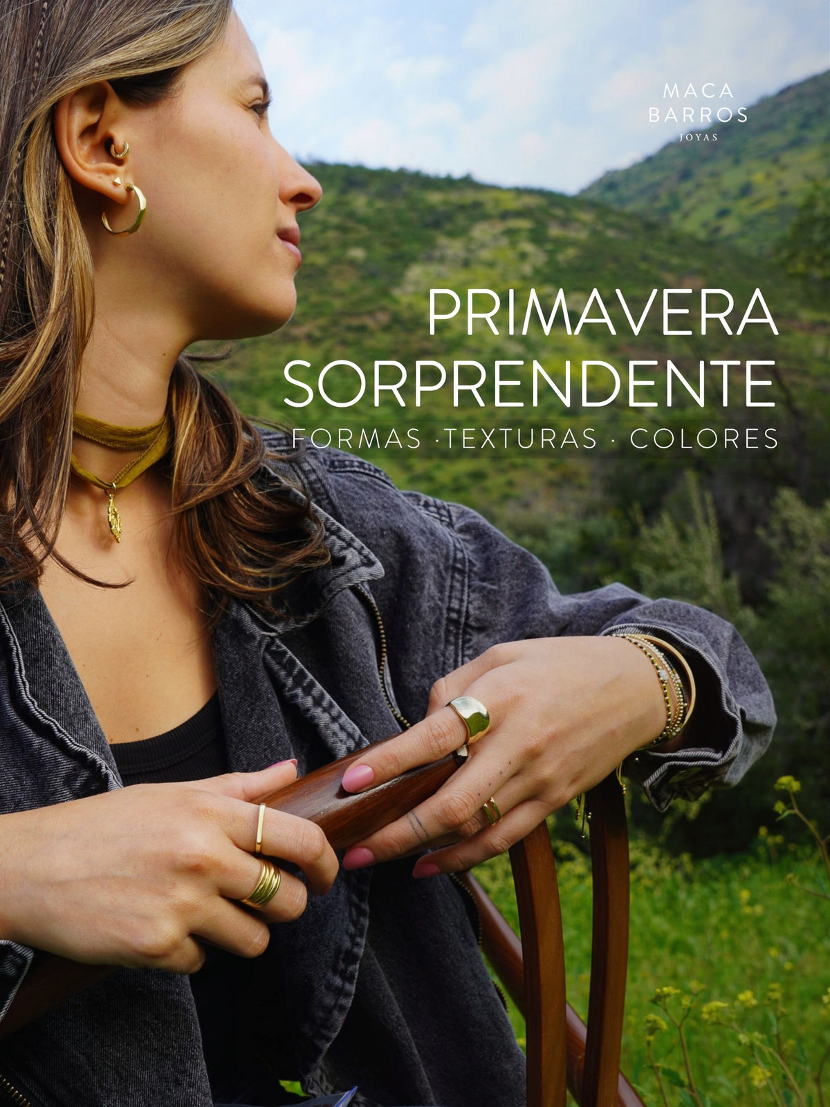 Colección Primavera Sorprendente 2026 de Maca Barros Joyas: formas, texturas y colores en joyas doradas
