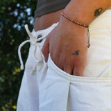 PULSERA PIEDRA RODONITA AJUSTABLE