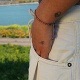 PULSERA PIEDRA RODONITA AJUSTABLE