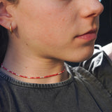 COLLAR COLORES ROJO PLATA TEEN