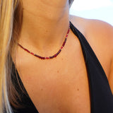 COLLAR TEJIDO BURDEO GOLD FILLED