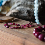 COLLAR TEJIDO BURDEO GOLD FILLED