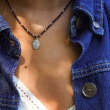 COLLAR TEJIDO MATER PIEDRAS PLATA