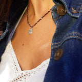 COLLAR TEJIDO MATER PIEDRAS PLATA