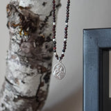 COLLAR TEJIDO MATER PIEDRAS PLATA