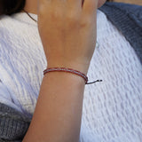 PULSERA TELAR DELGADA ROSA NIÑA