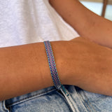 PULSERA TELAR TONOS LILAS