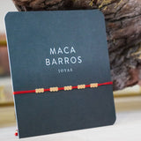 PULSERA TRI ROJA GOLD FILLED TEEN