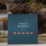 PULSERA TRI ROJA GOLD FILLED TEEN