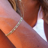 PULSERA TRINIDAD DOBLE VERDE CREMA