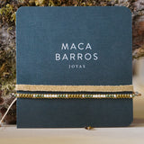 PACK PULSERAS TELAR TRINIDAD VERDE DORADO TEEN