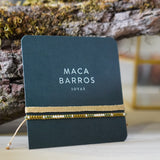 PACK PULSERAS TELAR TRINIDAD VERDE DORADO TEEN