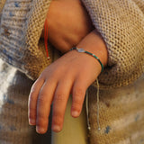 PULSERA MOSTACILLAS PETRÓLEO VIRGEN HORIZONTAL PLATA