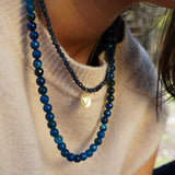 COLLAR PIEDRAS ÁGATA AZUL
