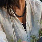 COLLAR ÁGATA AZUL MATE