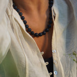 COLLAR ÁGATA AZUL MATE