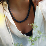 COLLAR ÁGATA AZUL MATE