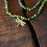 COLLAR PIEDRAS ÁGATA LIBELULA