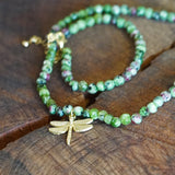 COLLAR PIEDRAS ÁGATA LIBELULA