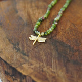 COLLAR PIEDRAS ÁGATA LIBELULA