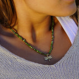 COLLAR PIEDRAS ÁGATA LIBELULA