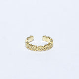 ANILLO MIDI FLORES ENCHAPE ORO